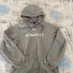 University of Hawaii Grey Under Armour Plush Hoodie